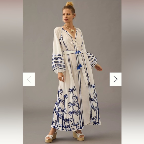 ANTHROPOLOGIE LACE The Label Embroidered Peasant Dress / Size Small / NWT - Picture 1 of 6